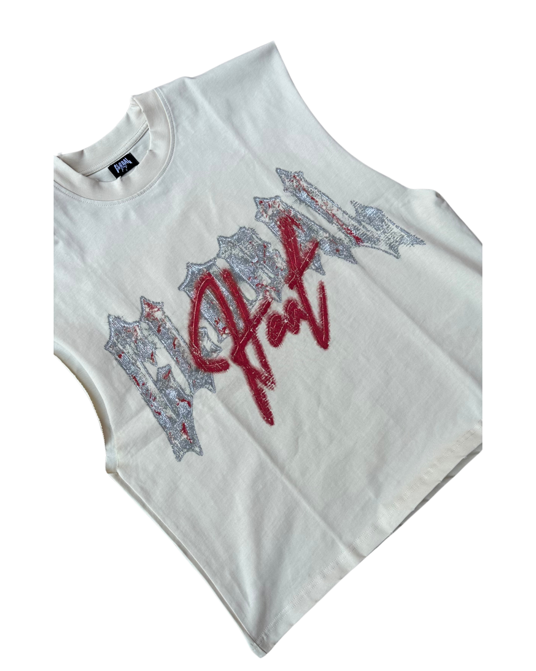 Cream Global Rockstar Cut-Off Tee
