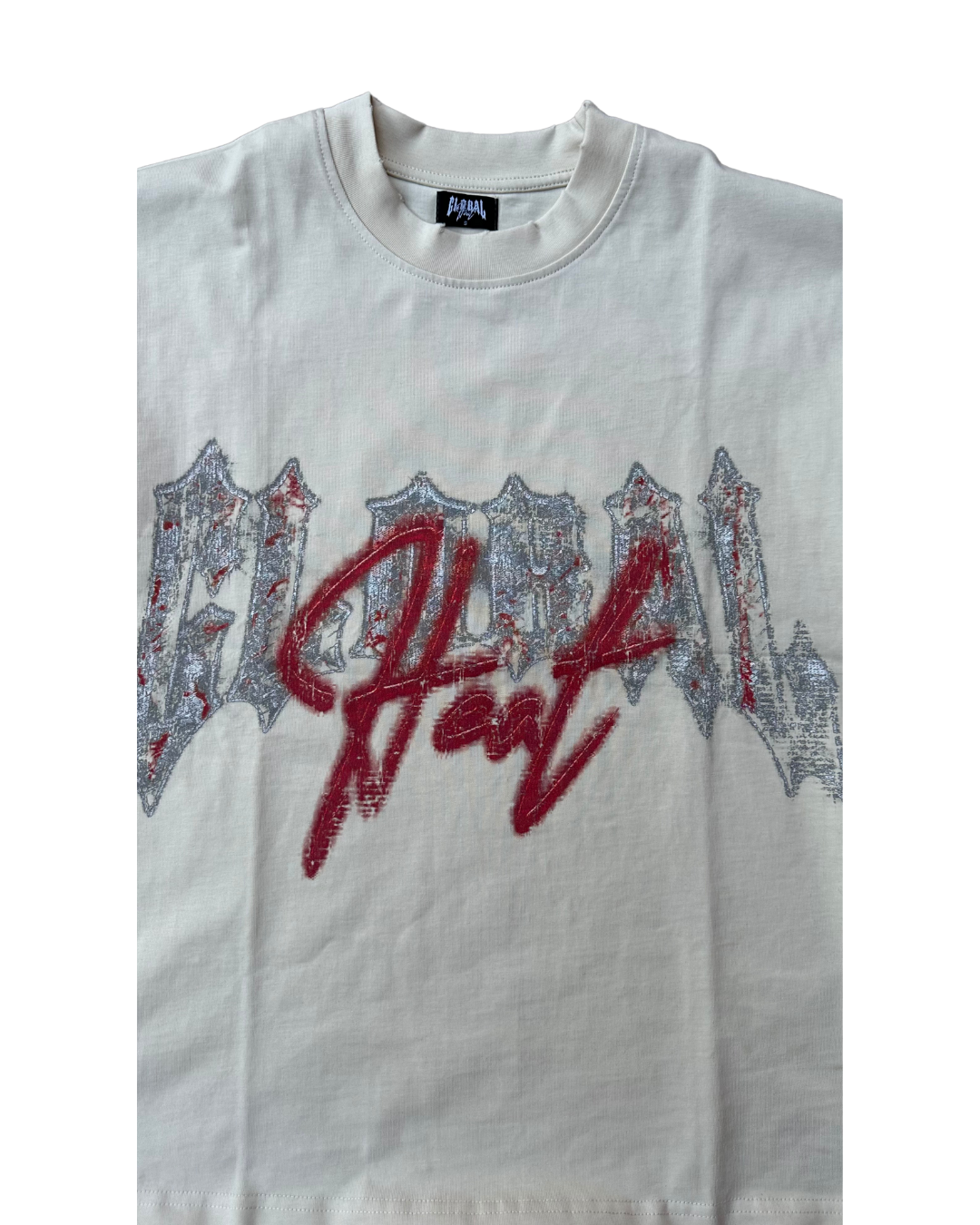 Cream Global Rockstar Cut-Off Tee