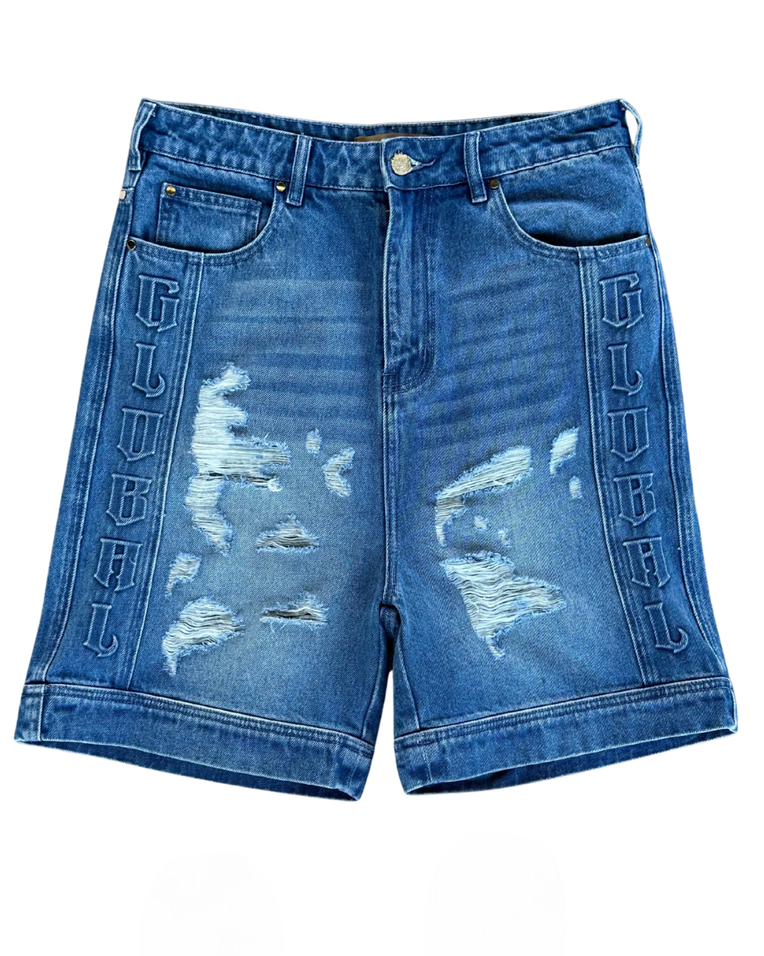 Blue Global Denim Shorts