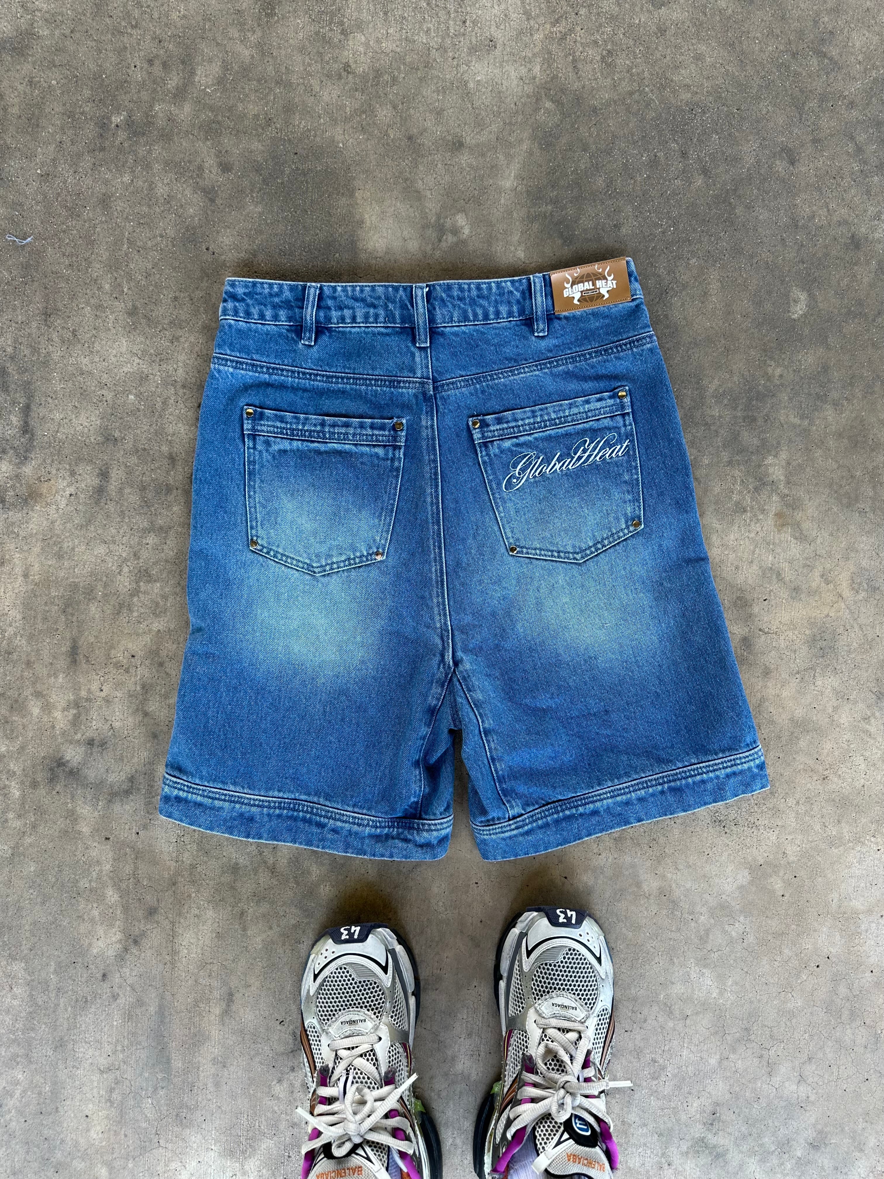 Blue Global Denim Shorts