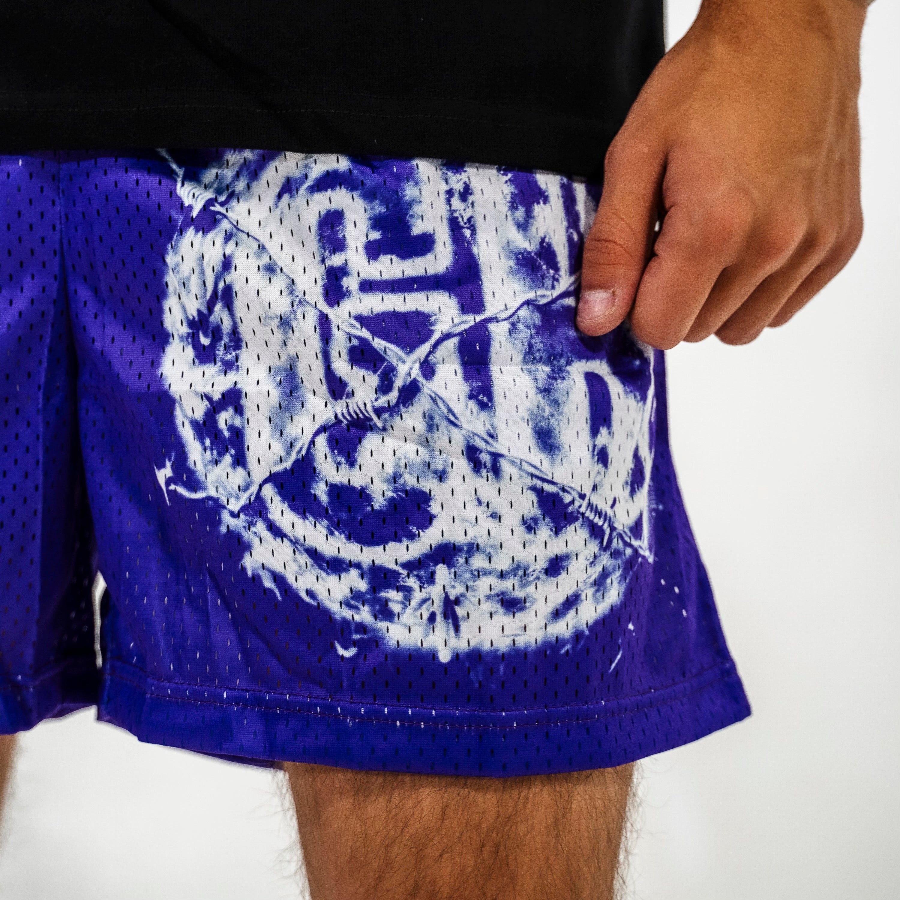 Black and Purple Shorts